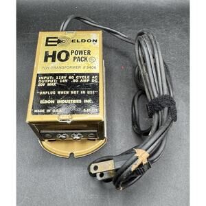 HO SCALE AFX AURORA Eldon Power Pack #3406 Transformer Slot Car Train Works TO10